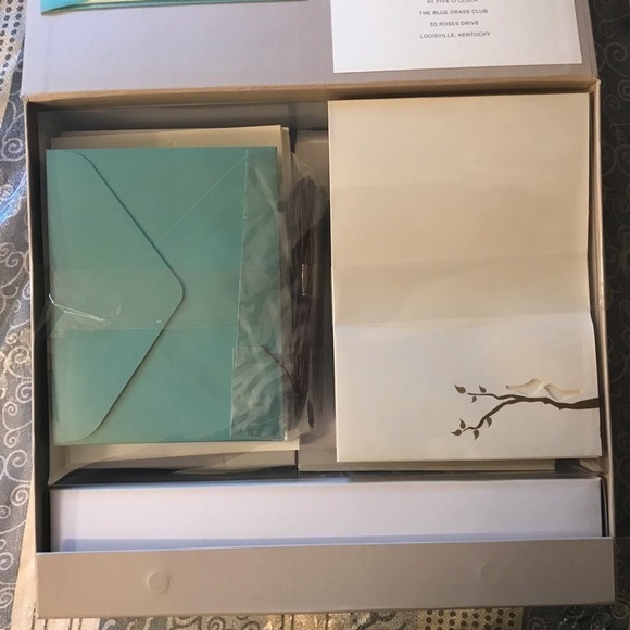 BRIDES LOVE BIRD pocket invitation print at home kit #30 DIY - Picture 5 of 5